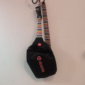 Black Dutchie Crossbody Bag with Rainbow Strap